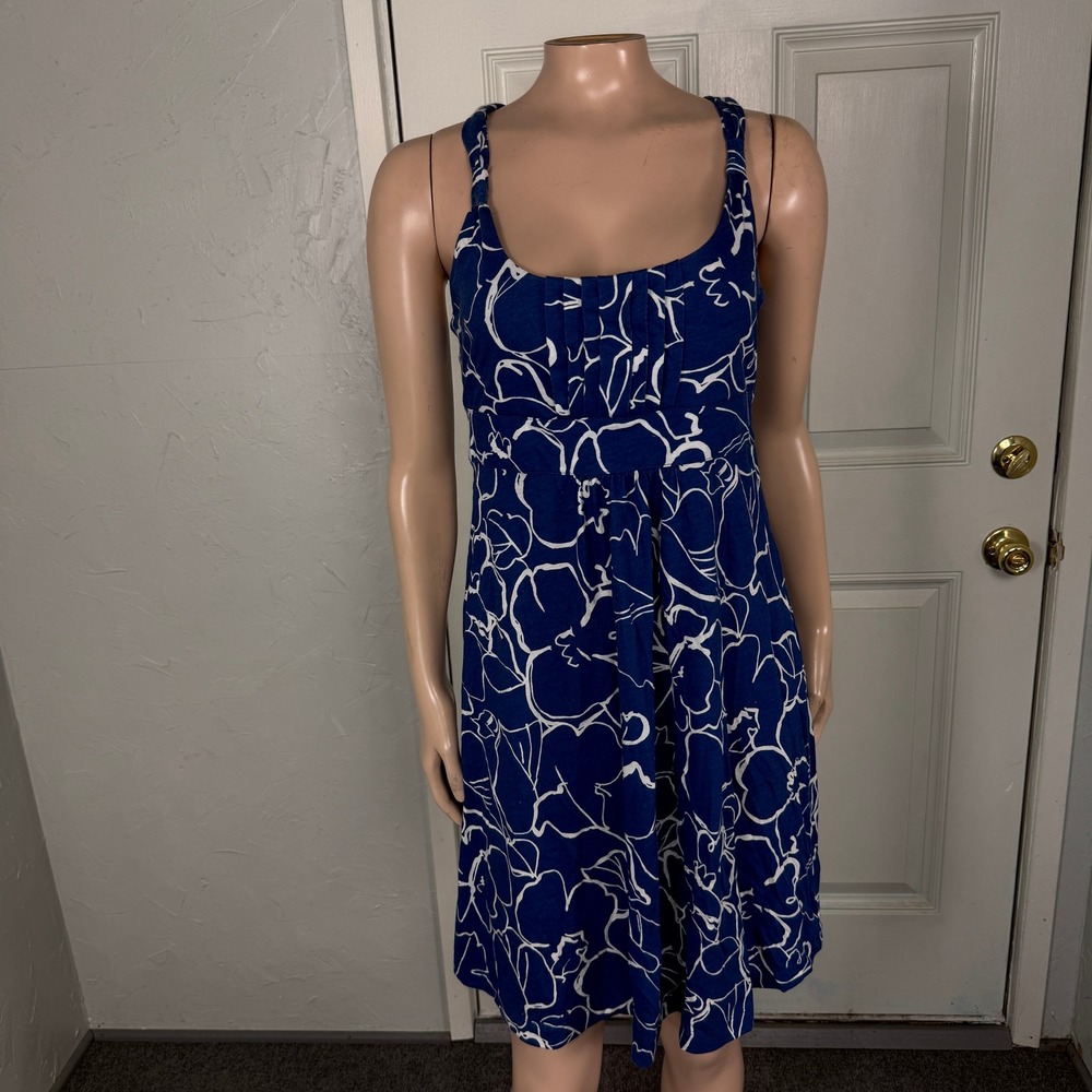 Vintage Y2K American Eagle Women's Dress Medium Mini Cotton Floral Stretch K15